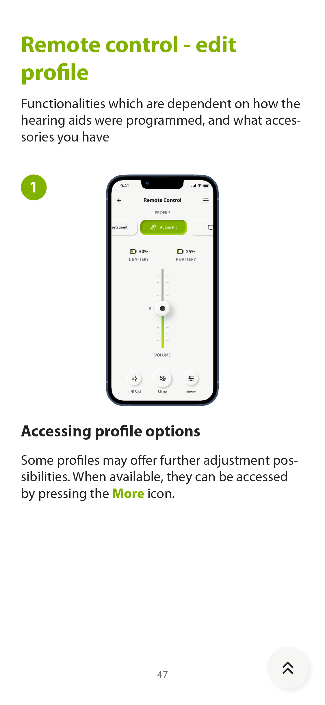 User guide — hearing aid connection error