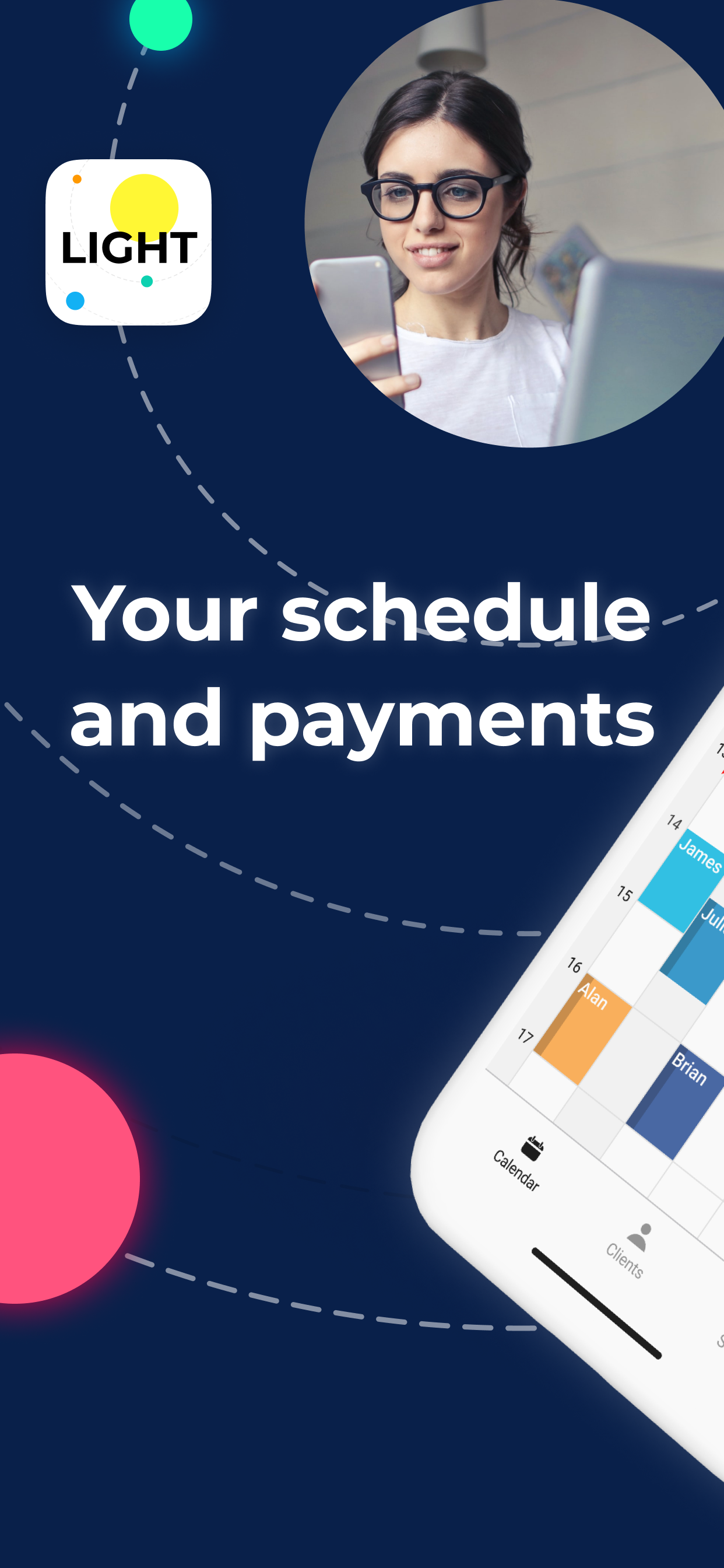 App Store screenshot: Your schedule and payments